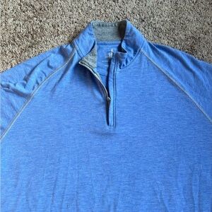 Johnnie-O 1/4 Zip Q-zip Pullover Sweatshirt Large Blue Shirt Golf